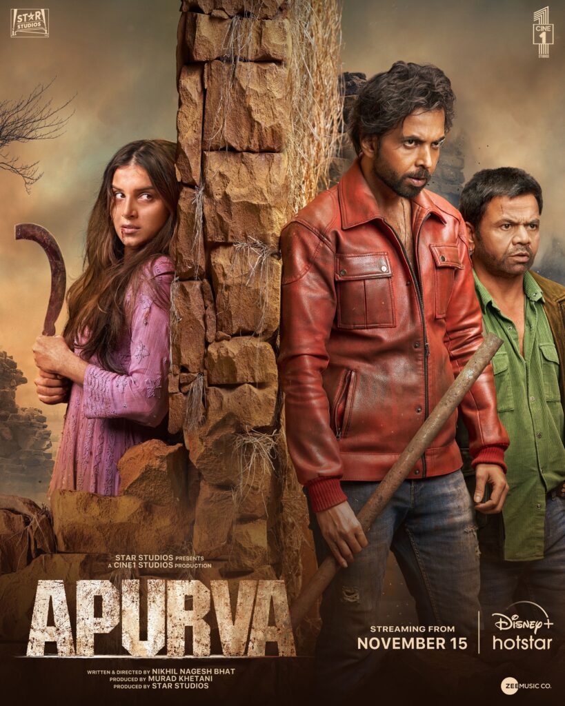 STAR STUDIOS AND CINE1 STUDIOS POWERFUL EDGE OF THE SEAT SURVIVAL THRILLER “APURVA” STREAMING FROM 15TH NOVEMBER ON DISNEY+ HOTSTAR