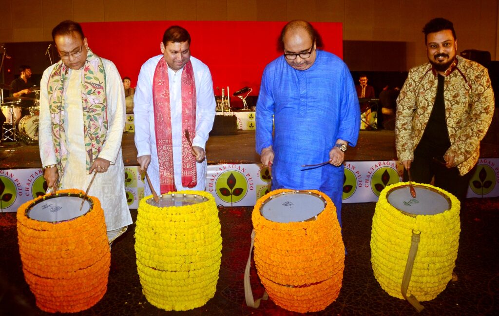 Chaltabagan Durga Puja festivities takes off amid dance and drum beats
