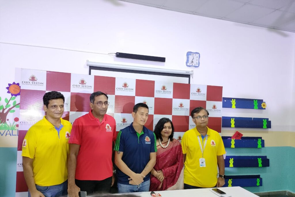 Orchids The International School conducts an exclusive Masterclass for students with renowned Indian Footballer Bhaichung Bhutia