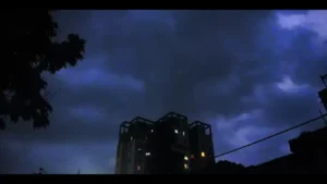 Early monsoon clouds over Kolkata city, signaling heavy rainfall ahead