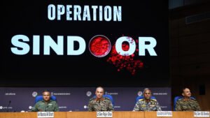 Indian Army officers during Operation Sindoor discussing cross-border military response
