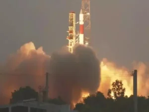 ISRO's PSLV-C61 rocket seen moments before failure at Sriharikota