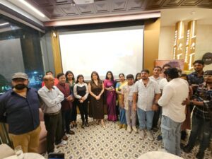 Srabanti Chatterjee presenting Bengali movie Daanter Lorai at Heddone Lounge, Kolkata.