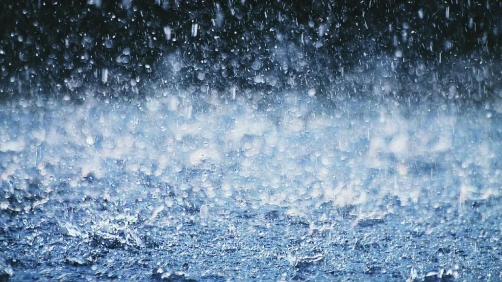কলকাতায় ভারী বৃষ্টির সময় ভিজে রাস্তা ও যানজটের ছবি