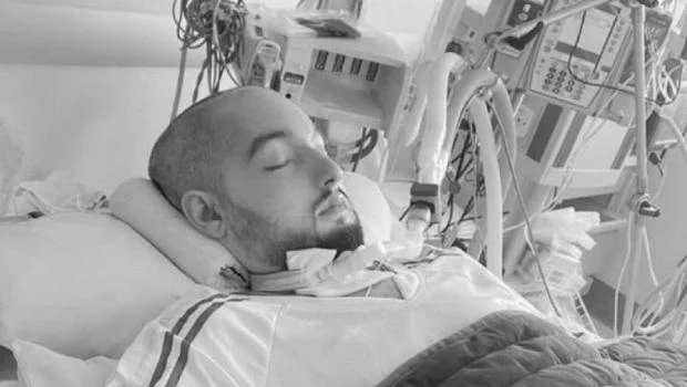 Saudi Prince Al Waleed bin Khaled in hospital bed during his coma