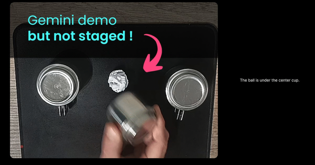Demo screen showing motion applied to a still image using Gemini