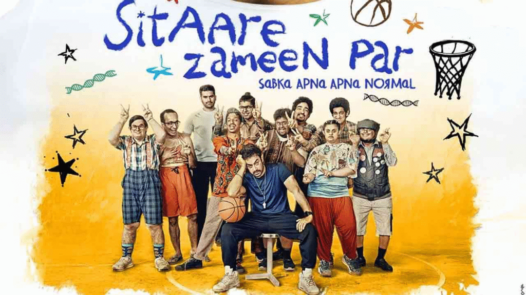 Aamir Khan’s character from Sitaare Zameen Par symbolizing the film’s growing popularity and financial rise over 17 days