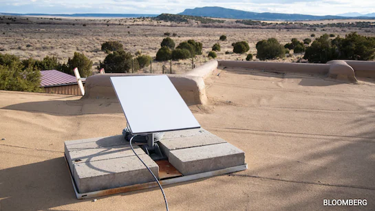 Starlink satellite dish installation on an Indian rooftop for internet connectivity